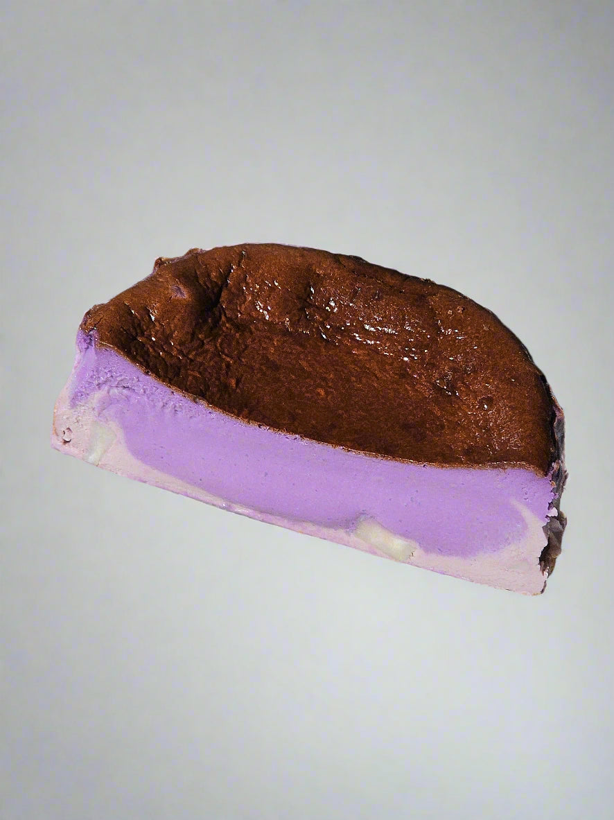 Taro Ube Burnt Basque Cheesecake