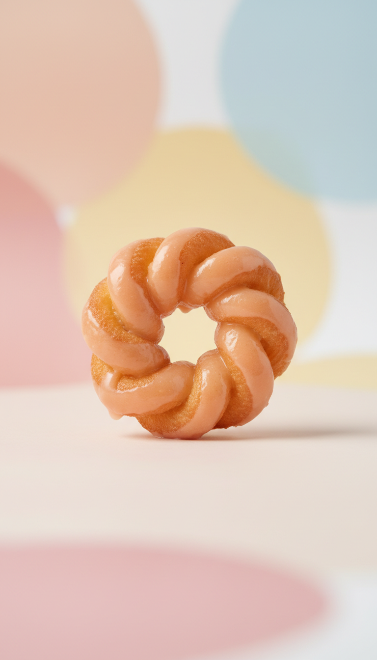 Peach-Glazed Cruller Twist