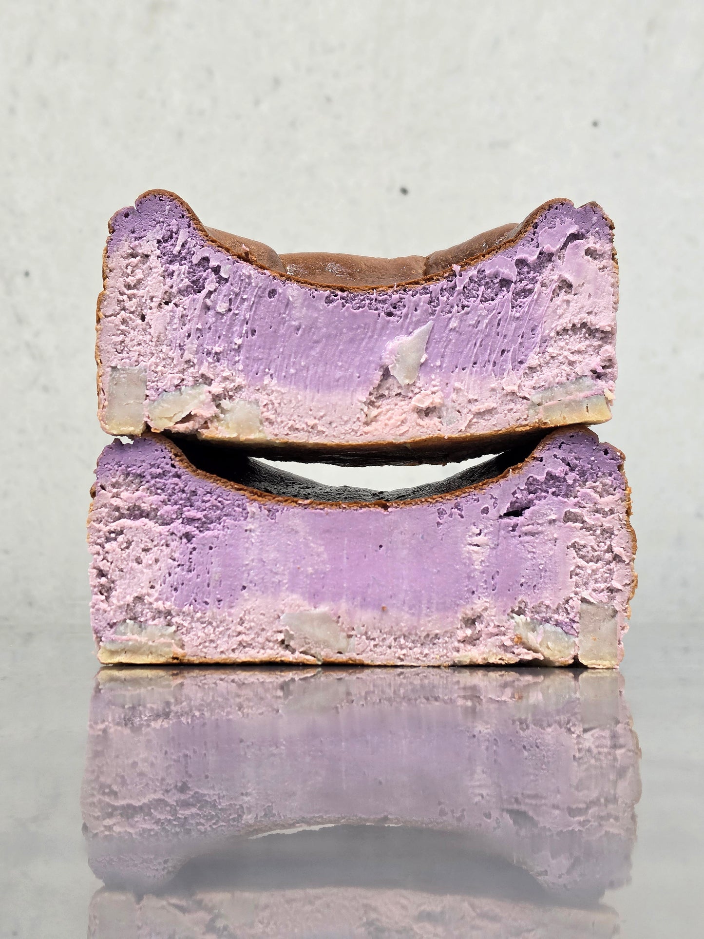 Taro Ube Burnt Basque Cheesecake