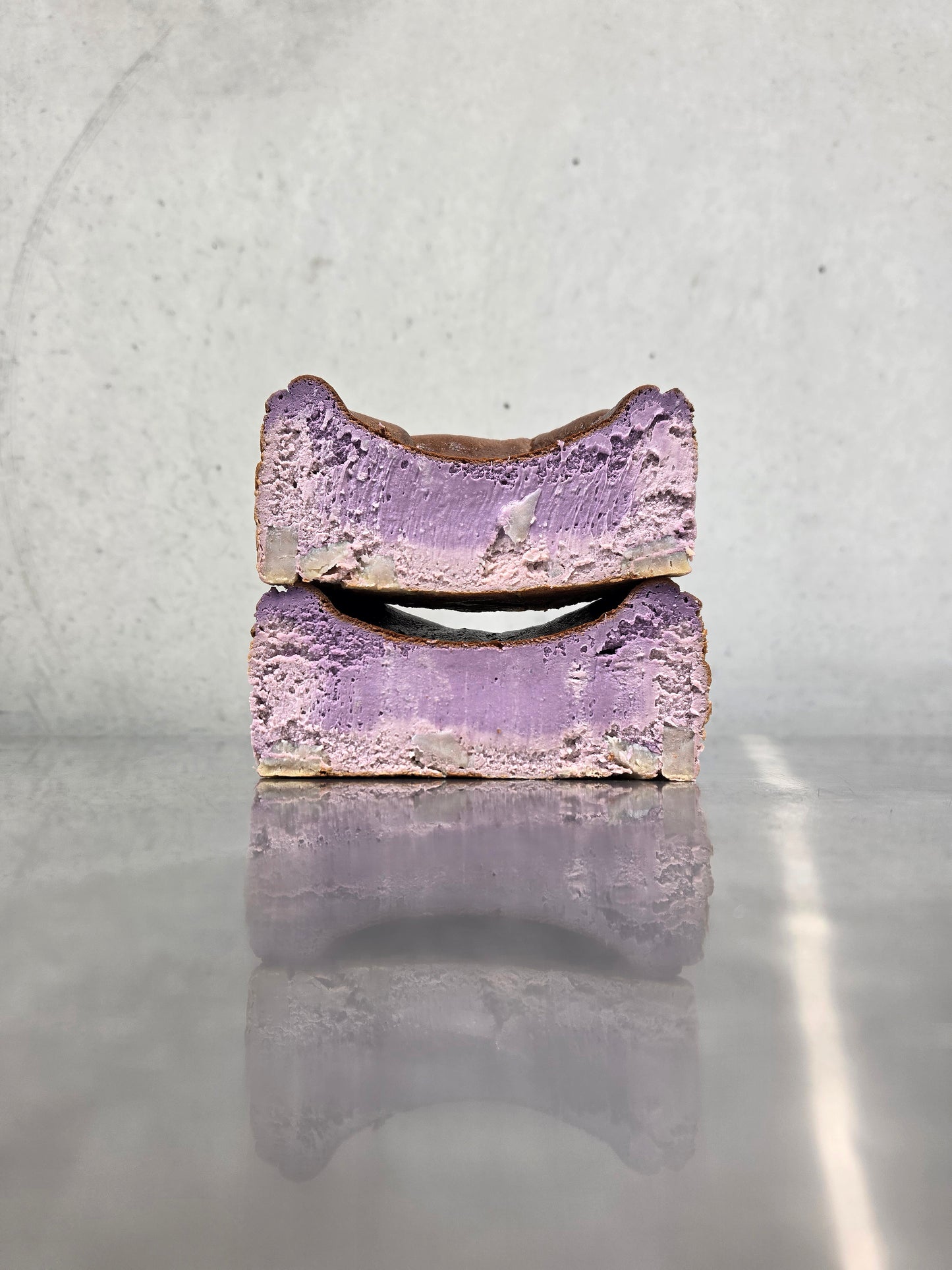 Taro Ube Burnt Basque Cheesecake